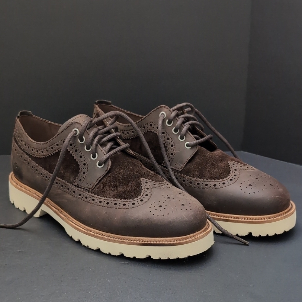 Cole Haan Men's American Longwing Oxford Dark Brown,Size 8/W.